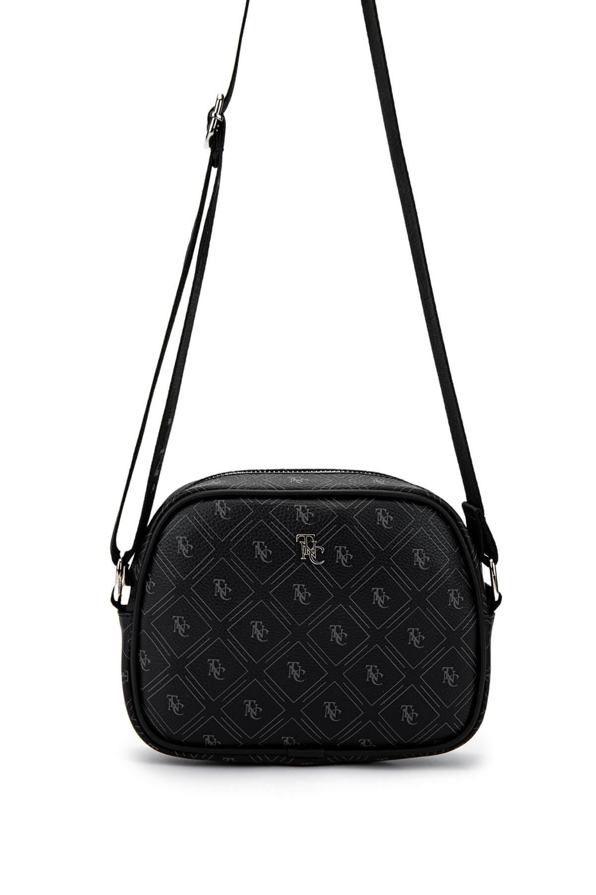  Tamer Tanca Kadın Vegan Siyah Postacı Çanta