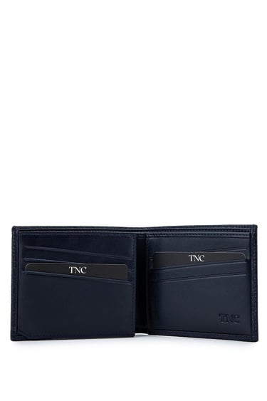  Tamer Tanca Erkek Hakiki Deri Lacivert Cüzdan Cuzdan