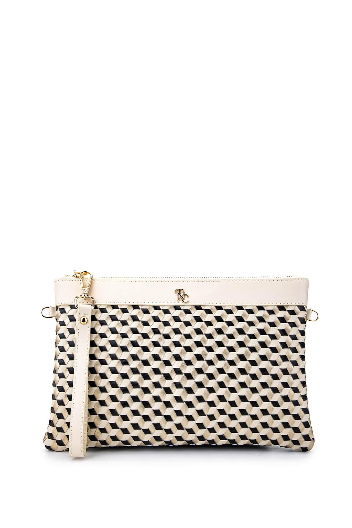  Tamer Tanca Kadın Hakiki Deri Siyah Omuz Çanta