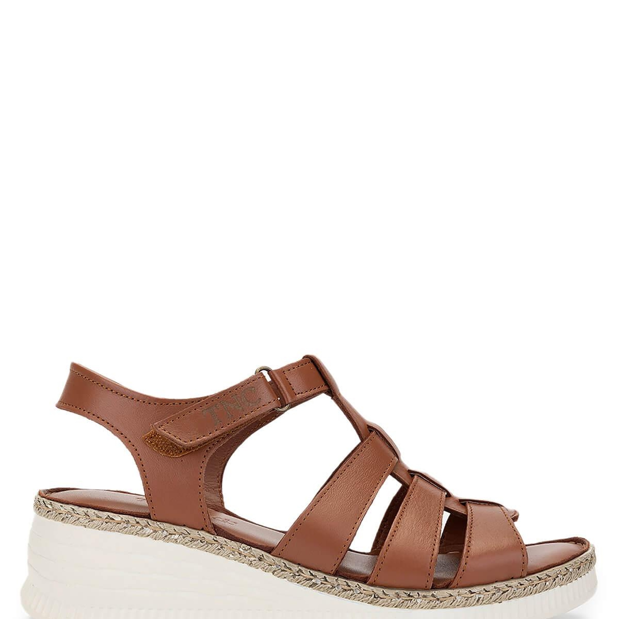 Tamer Tanca Kadın Hakiki Deri Taba Comfort Sandalet