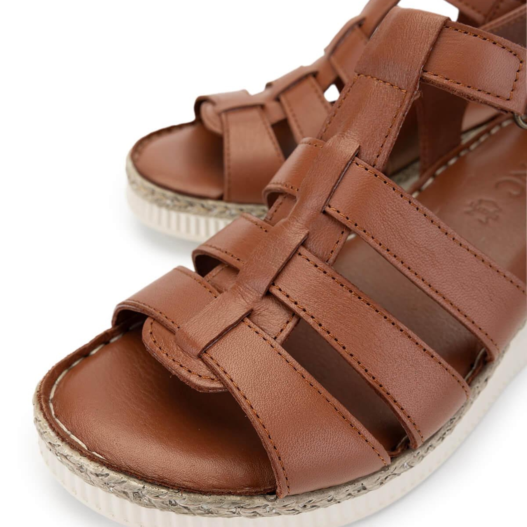 Tamer Tanca Kadın Hakiki Deri Taba Comfort Sandalet