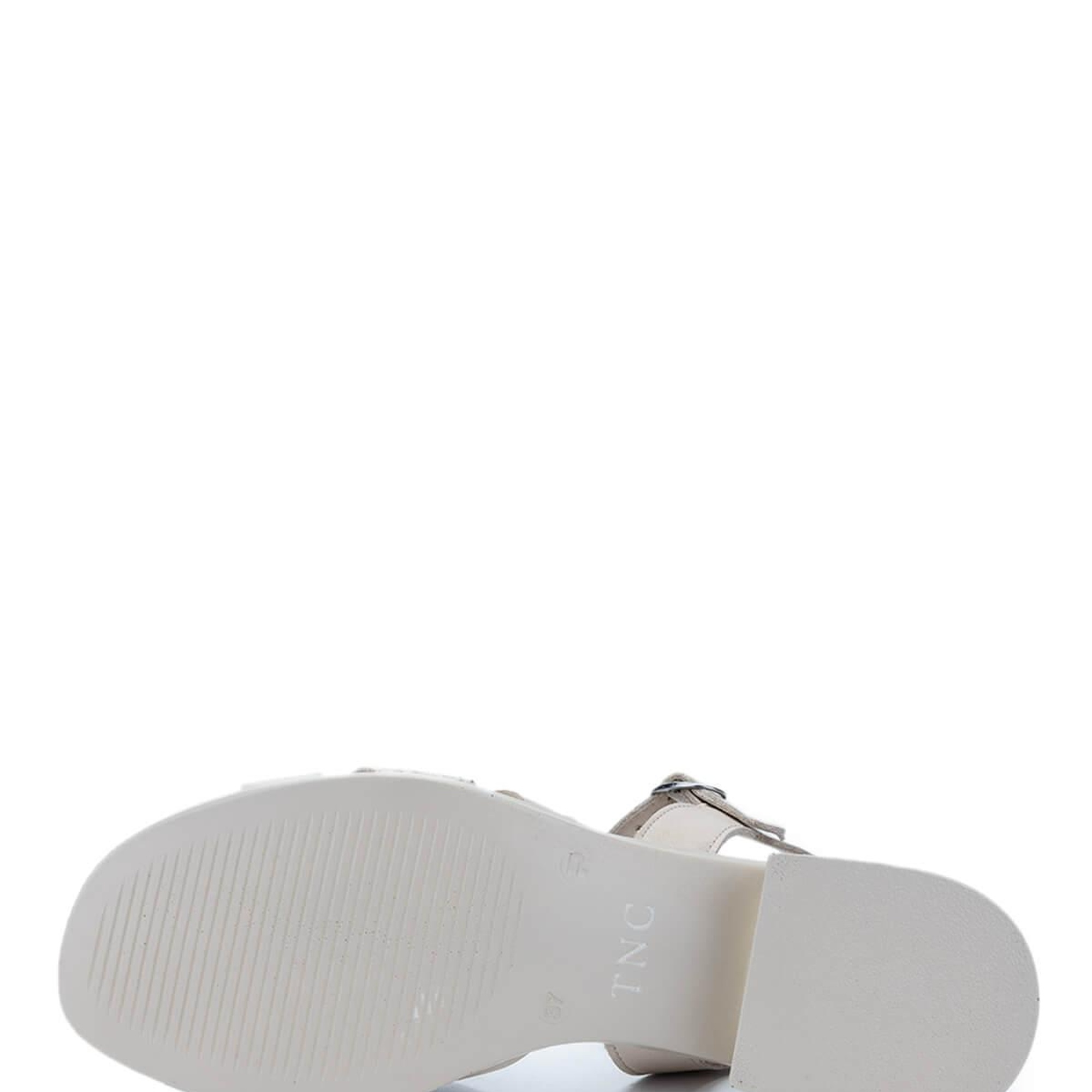 Tamer Tanca Kadın Hakiki Deri Bej Topuklu Sandalet