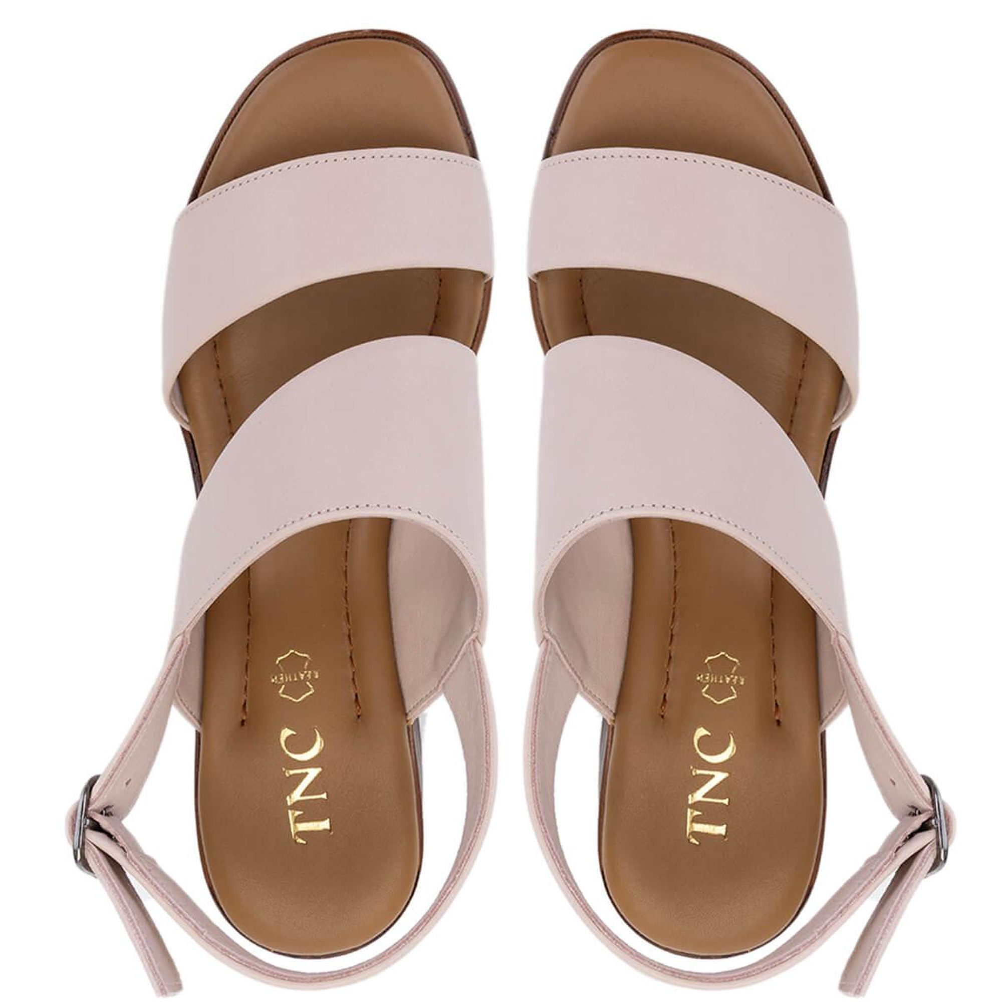 Tamer Tanca Kadın Hakiki Deri Pudra Topuklu Sandalet