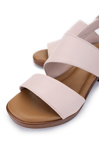  Tamer Tanca Kadın Hakiki Deri Pudra Topuklu Sandalet