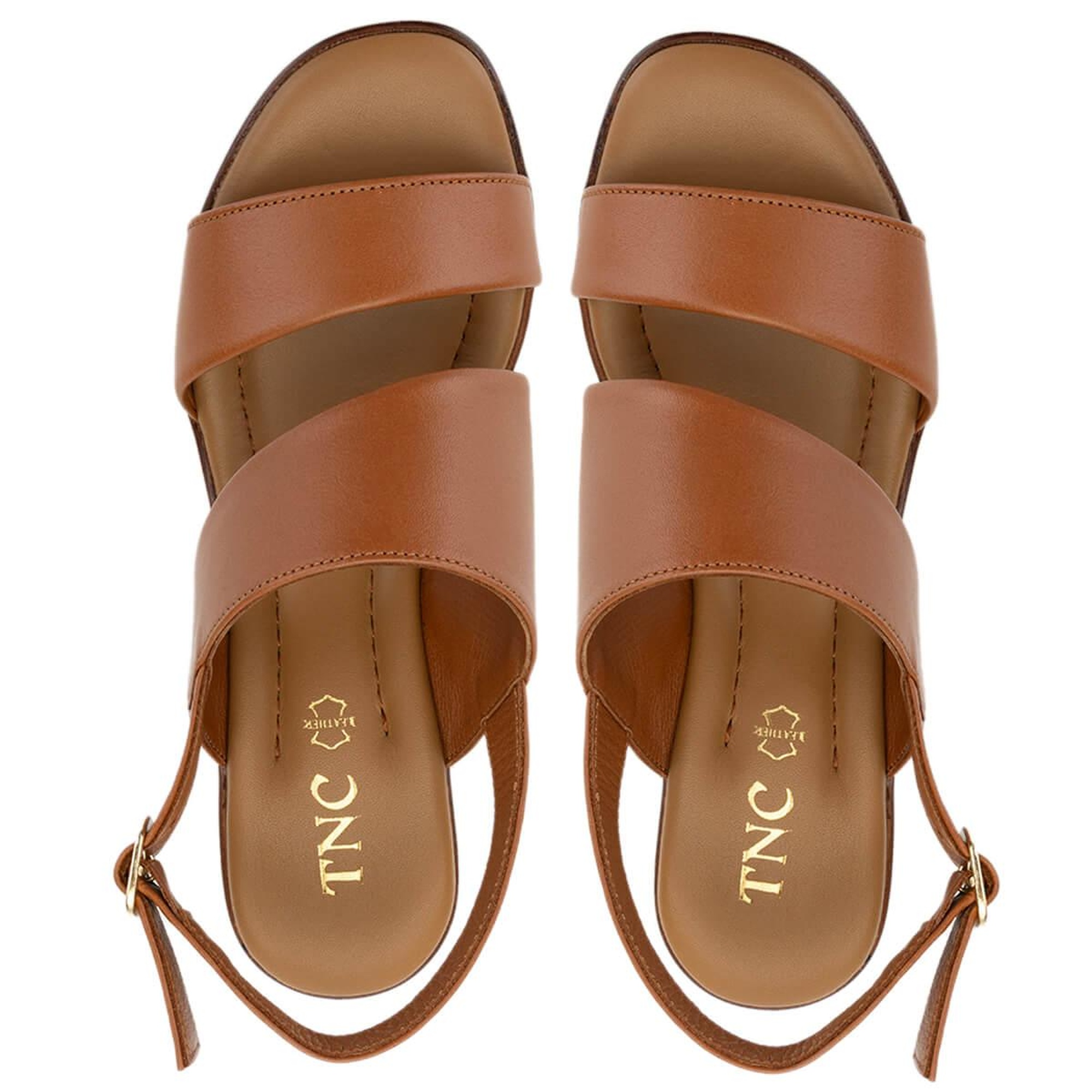 Tamer Tanca Kadın Hakiki Deri Taba Deri Topuklu Sandalet