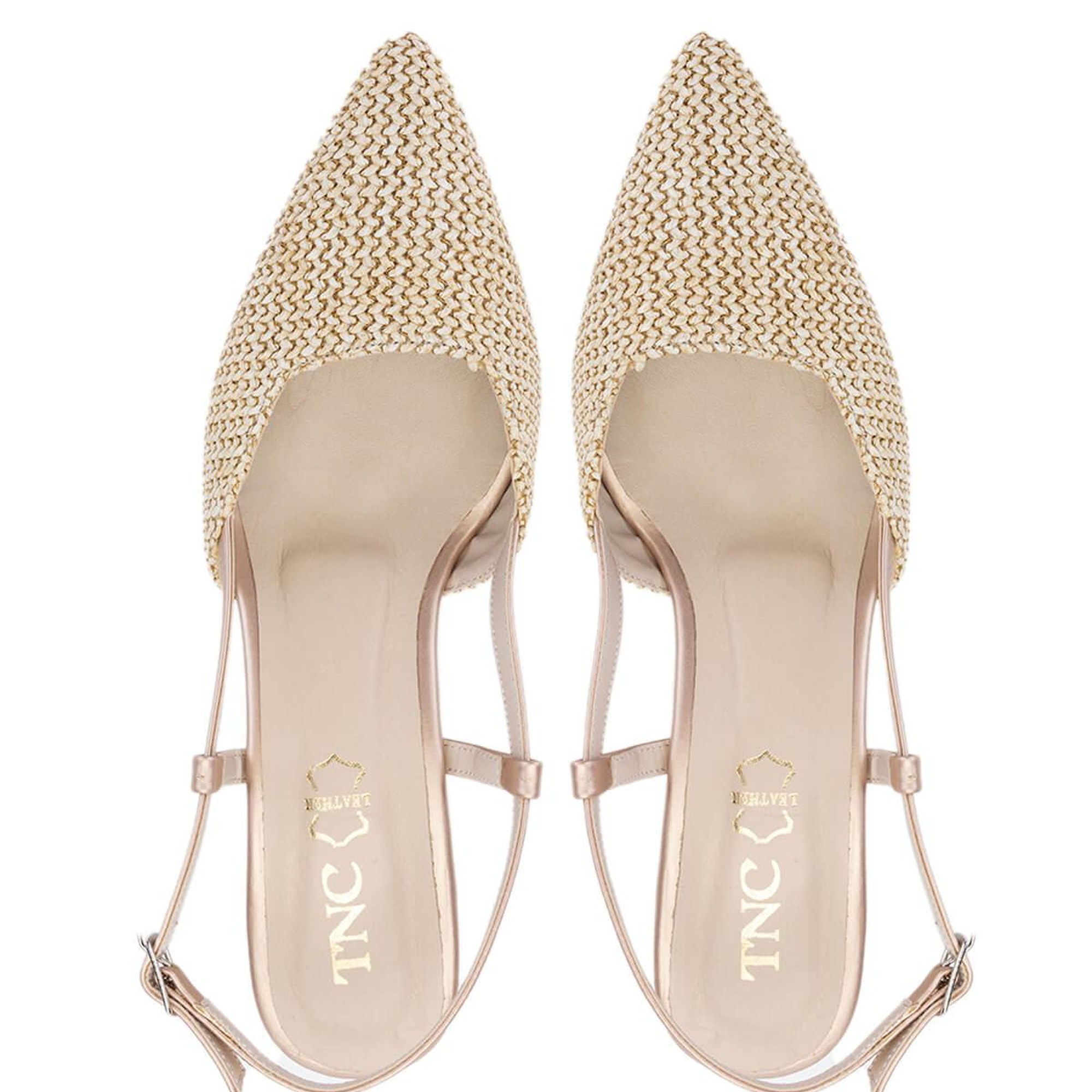 Tamer Tanca Kadın Hakiki Deri Krem Topuklu Ayakkabı