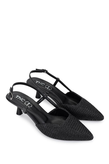  Tamer Tanca Kadın Hakiki Deri Siyah Topuklu Ayakkabı