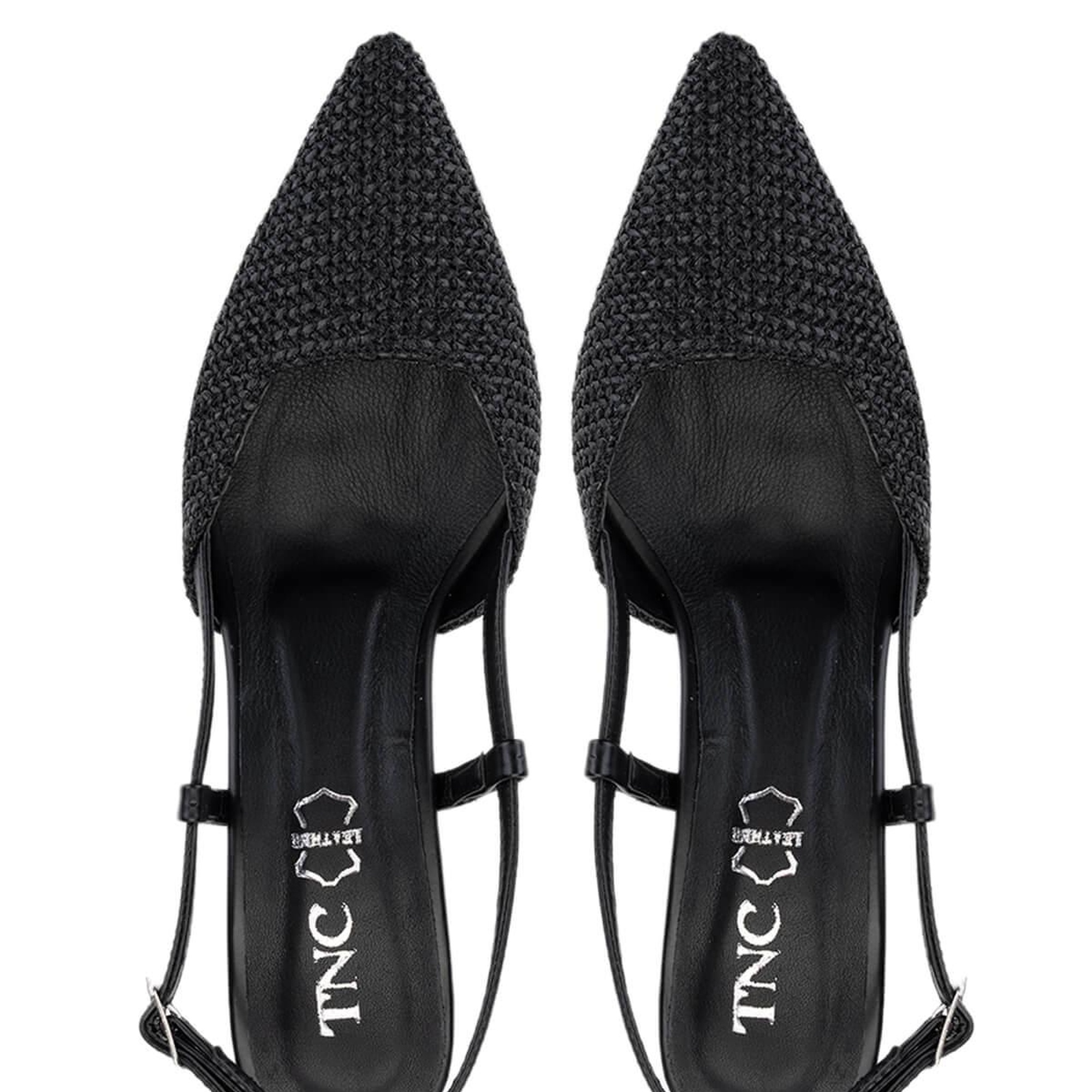 Tamer Tanca Kadın Hakiki Deri Siyah Topuklu Ayakkabı