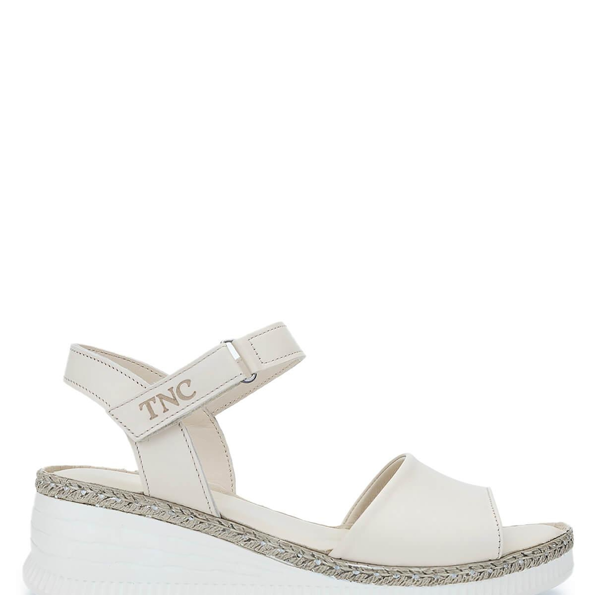 Tamer Tanca Kadın Hakiki Deri Bej Comfort Sandalet