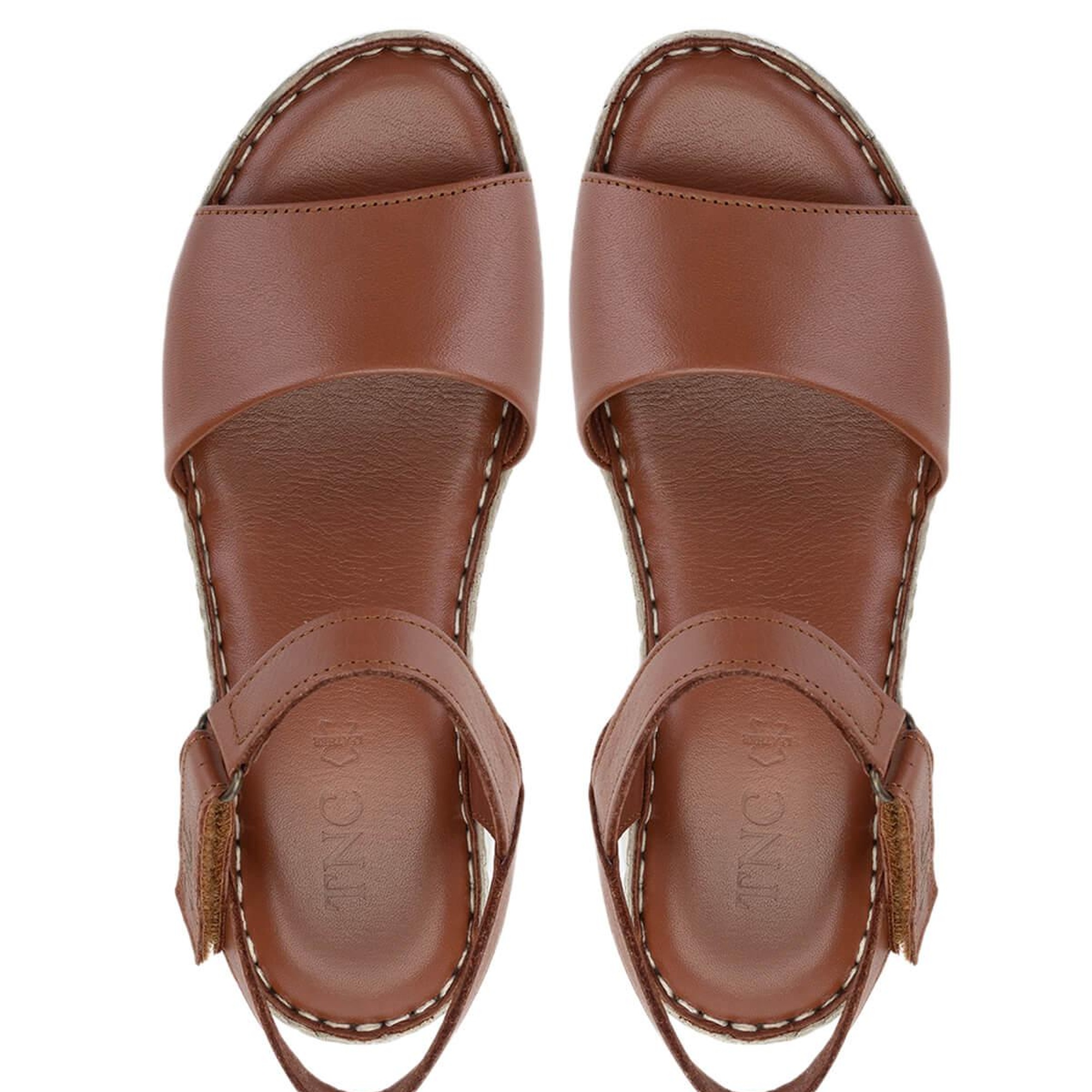 Tamer Tanca Kadın Hakiki Deri Taba Comfort Sandalet