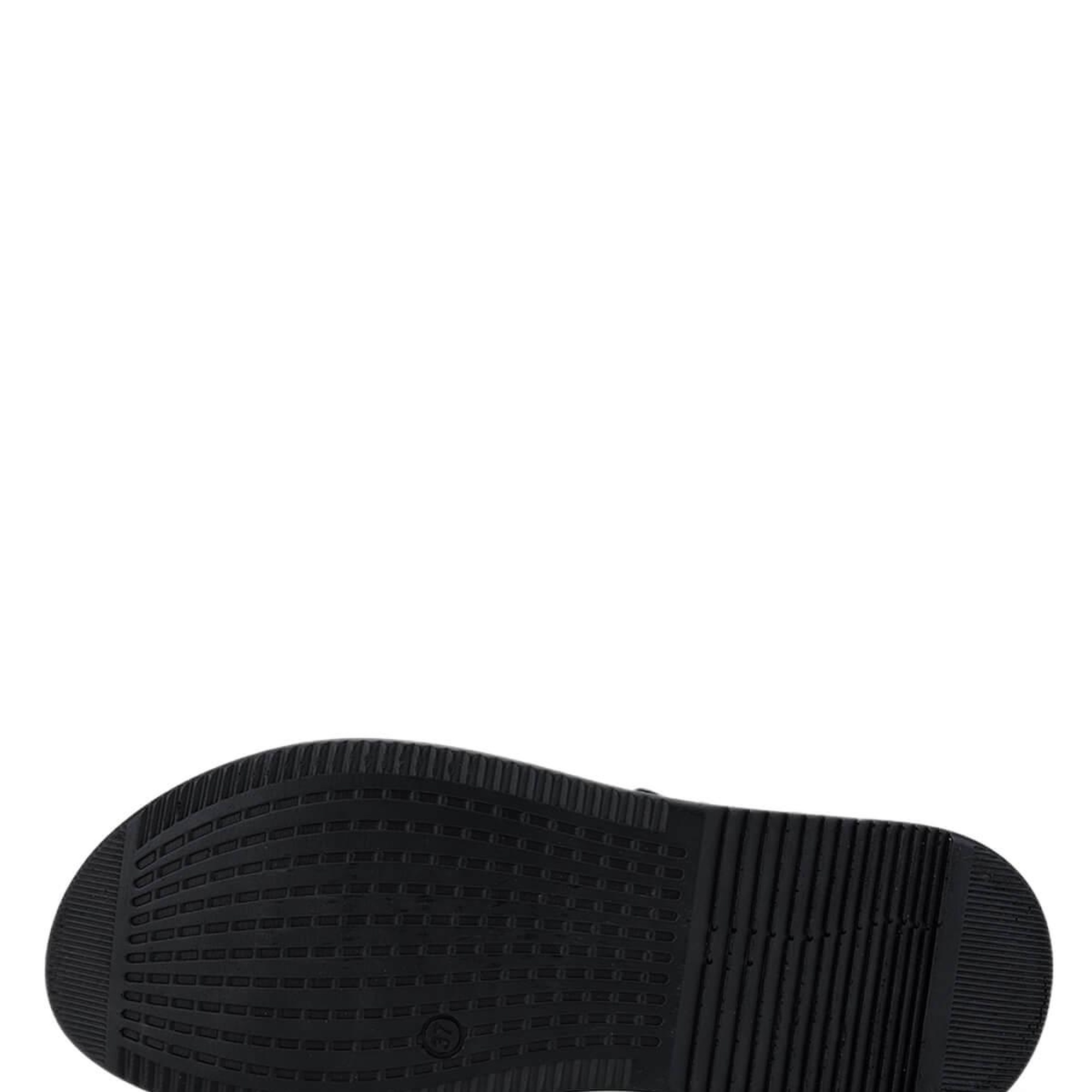 Tamer Tanca Kadın Hakiki Deri Siyah Deri Comfort Sandalet