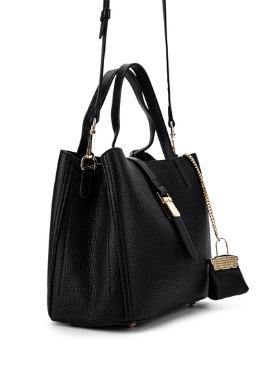  Tamer Tanca Kadın Vegan Siyah Omuz Çanta