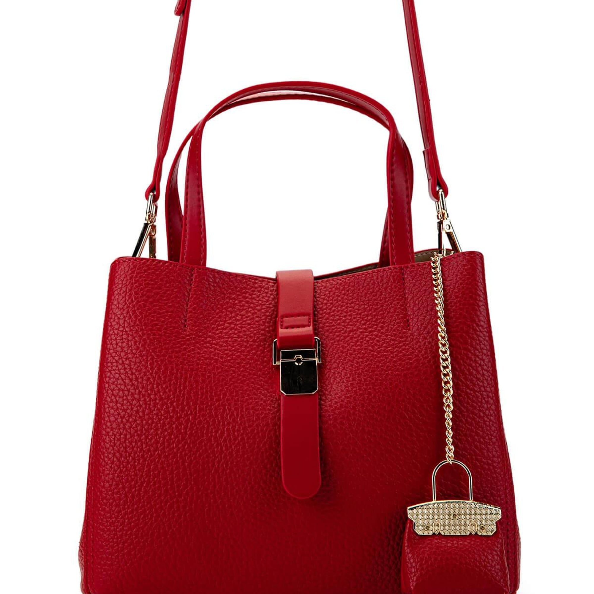 Tamer Tanca Kadın Vegan Kırmızı Omuz Çanta