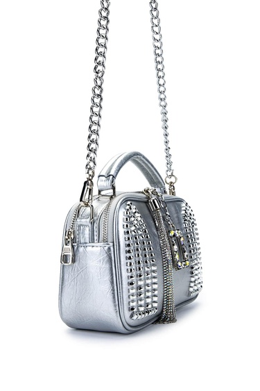  Tamer Tanca Kadın Vegan Gri Omuz Çanta