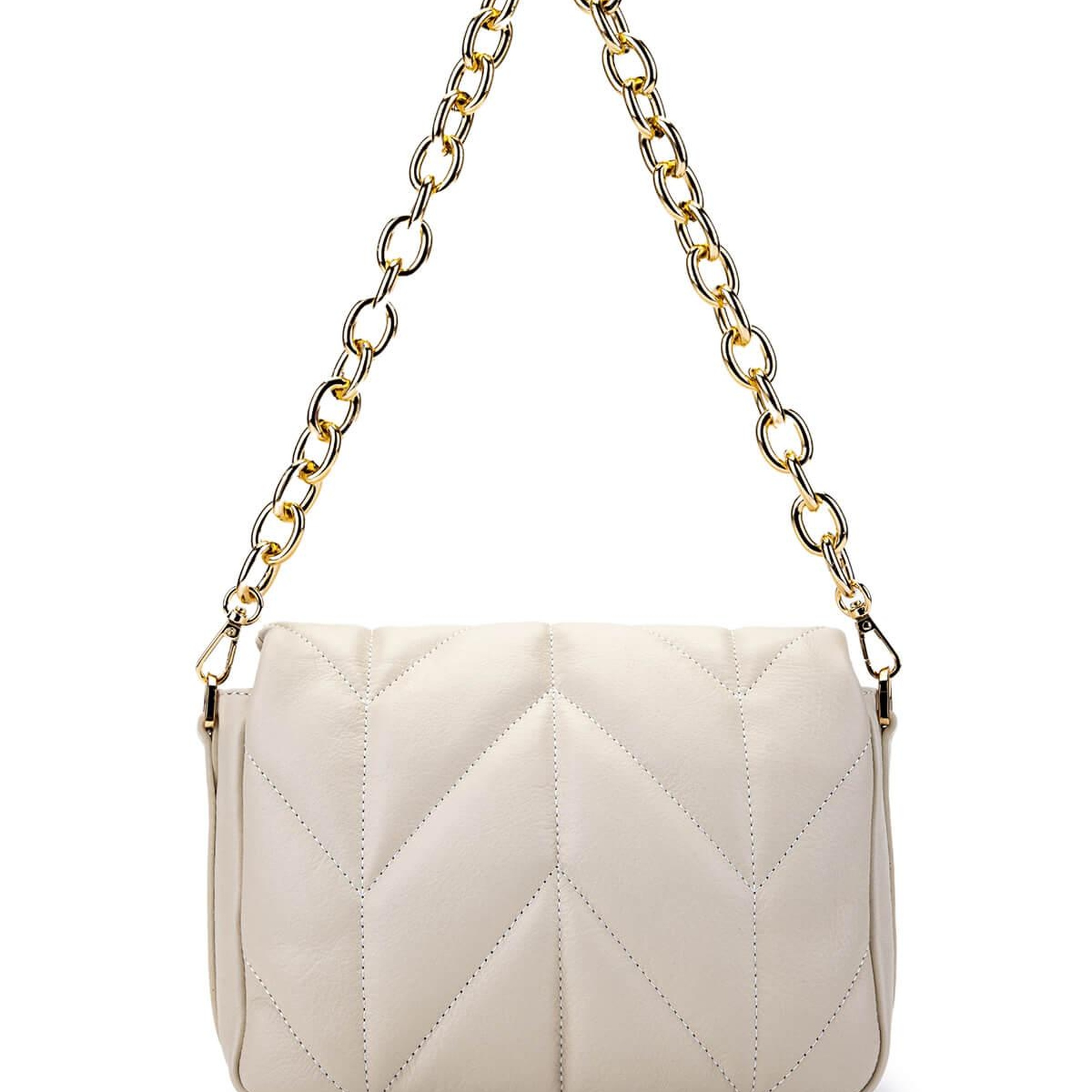 Tamer Tanca Kadın Hakiki Deri Bej Omuz Çanta