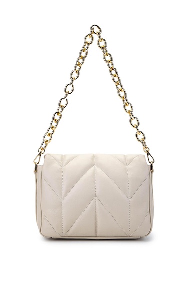  Tamer Tanca Kadın Hakiki Deri Bej Omuz Çanta