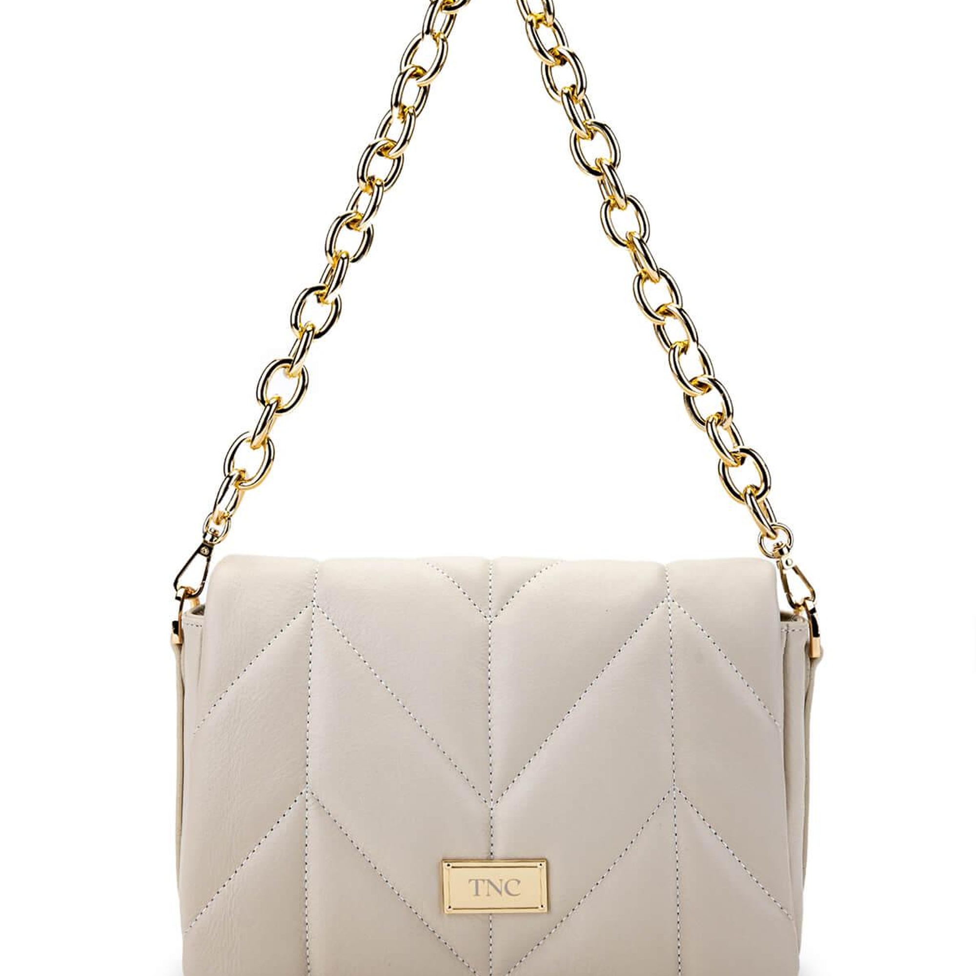 Tamer Tanca Kadın Hakiki Deri Bej Omuz Çanta