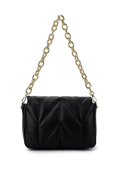  Tamer Tanca Kadın Hakiki Deri Siyah Deri Omuz Çanta