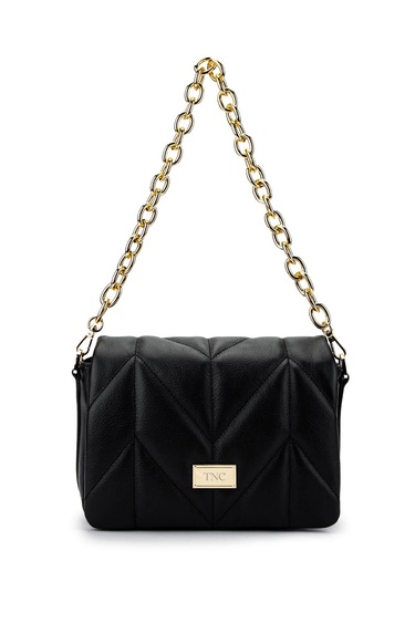  Tamer Tanca Kadın Hakiki Deri Siyah Deri Omuz Çanta