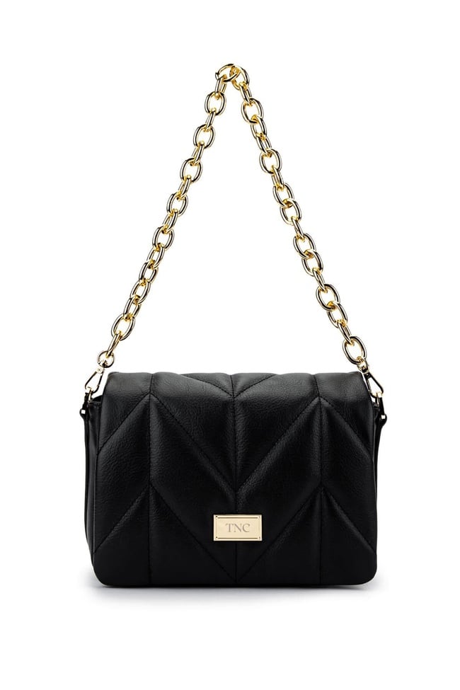  Tamer Tanca Kadın Hakiki Deri Siyah Deri Omuz Çanta