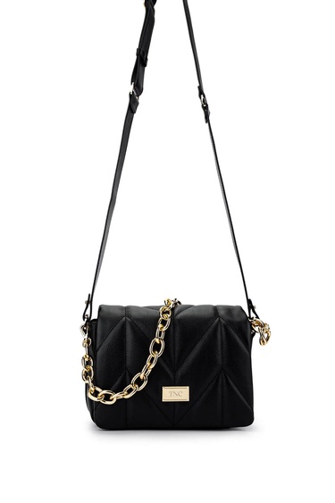  Tamer Tanca Kadın Hakiki Deri Siyah Deri Omuz Çanta