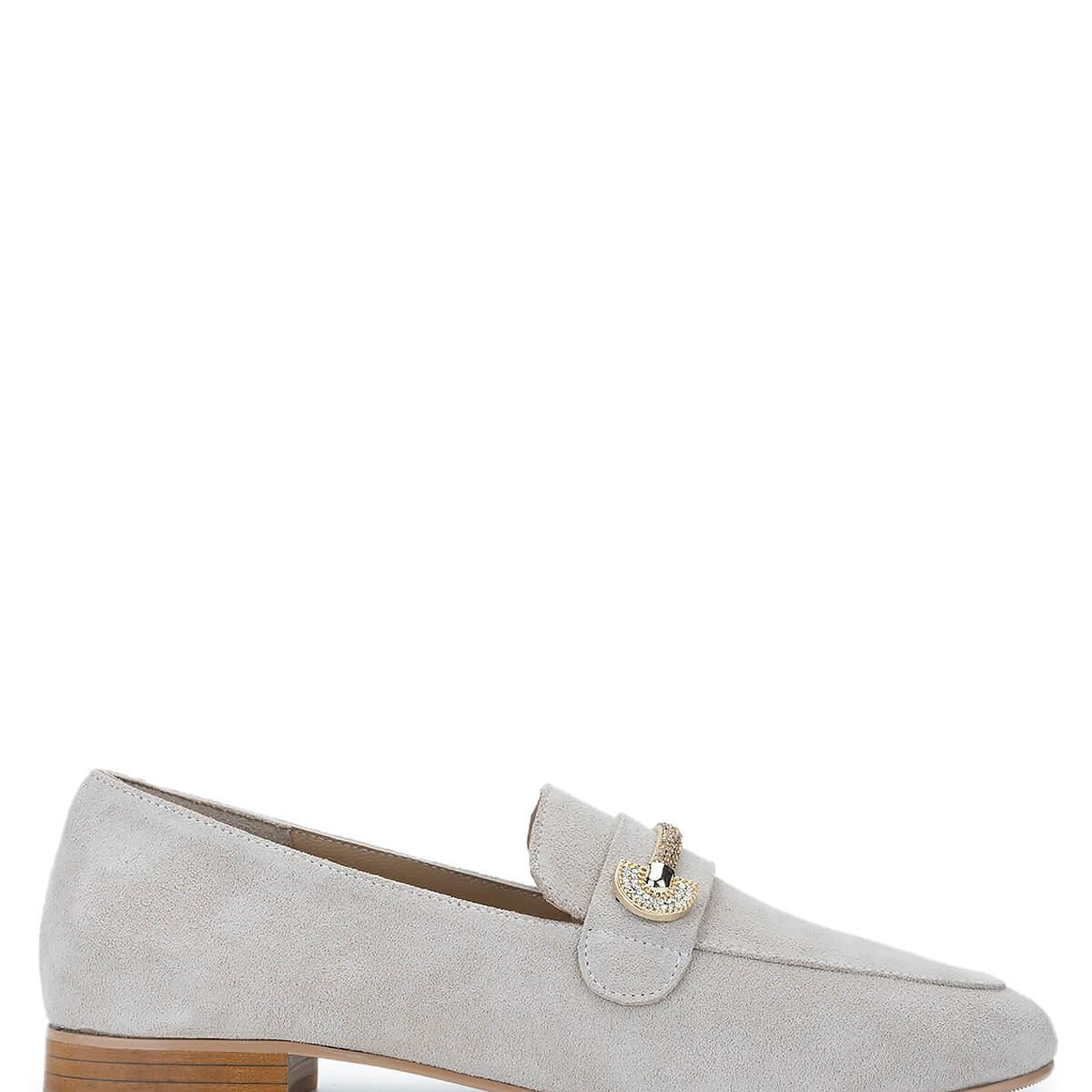 Tamer Tanca Kadın Hakiki Deri Bej Süet Loafer Ayakkabı