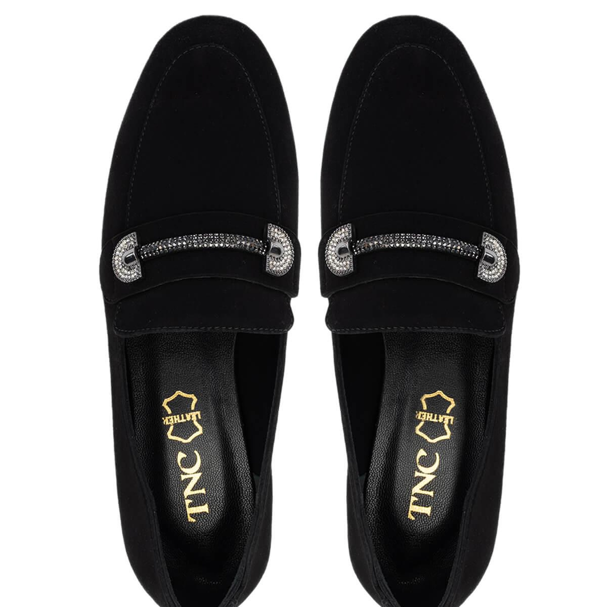 Tamer Tanca Kadın Hakiki Deri Siyah Süet Loafer Ayakkabı