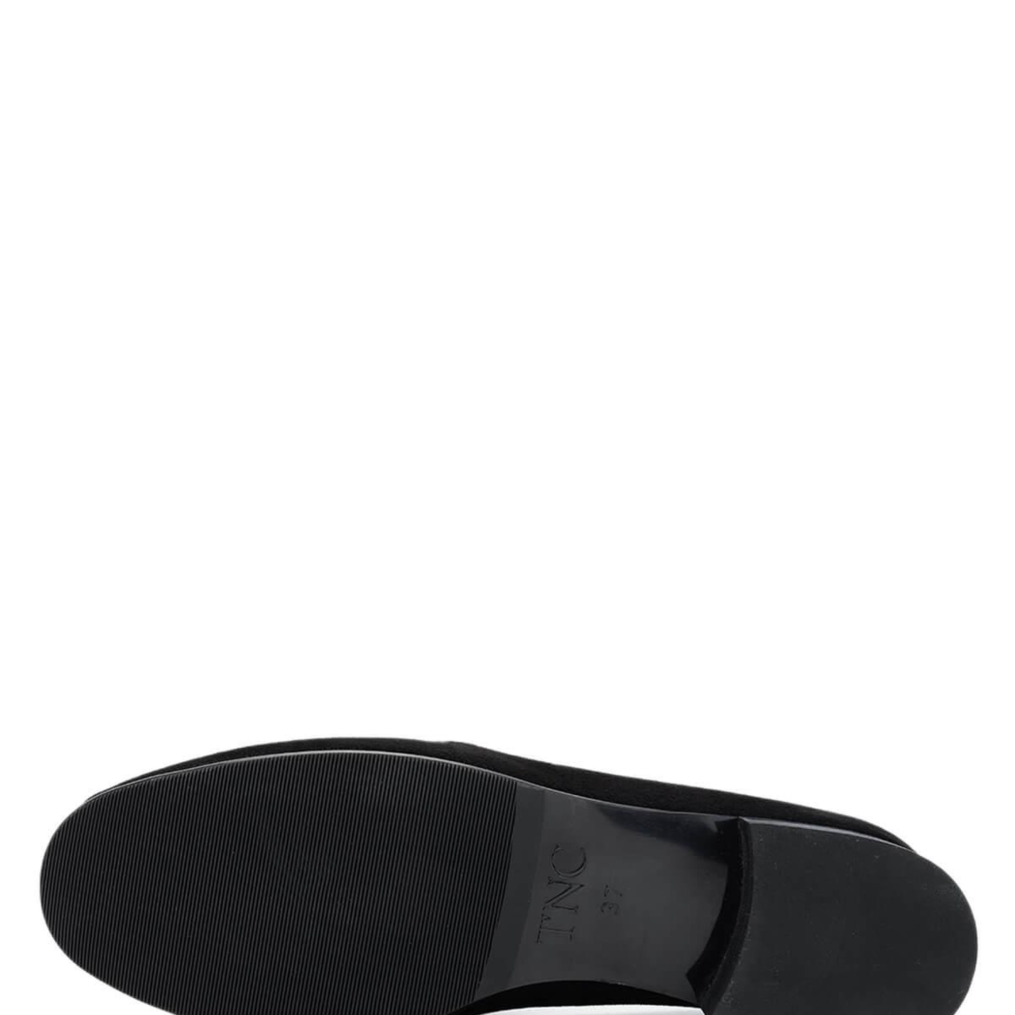 Tamer Tanca Kadın Hakiki Deri Siyah Süet Loafer Ayakkabı