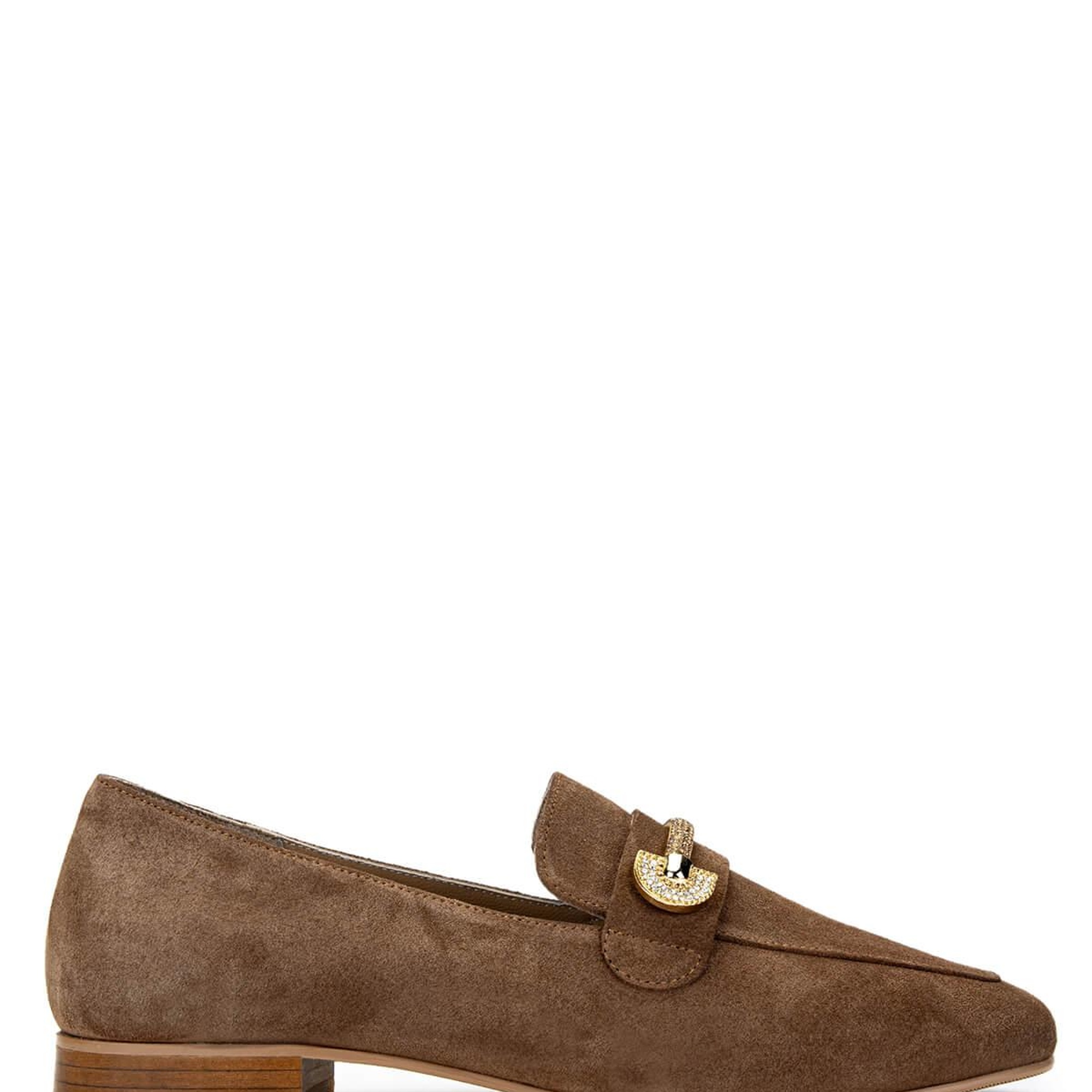 Tamer Tanca Kadın Hakiki Deri Tütün Süet Loafer Ayakkabı