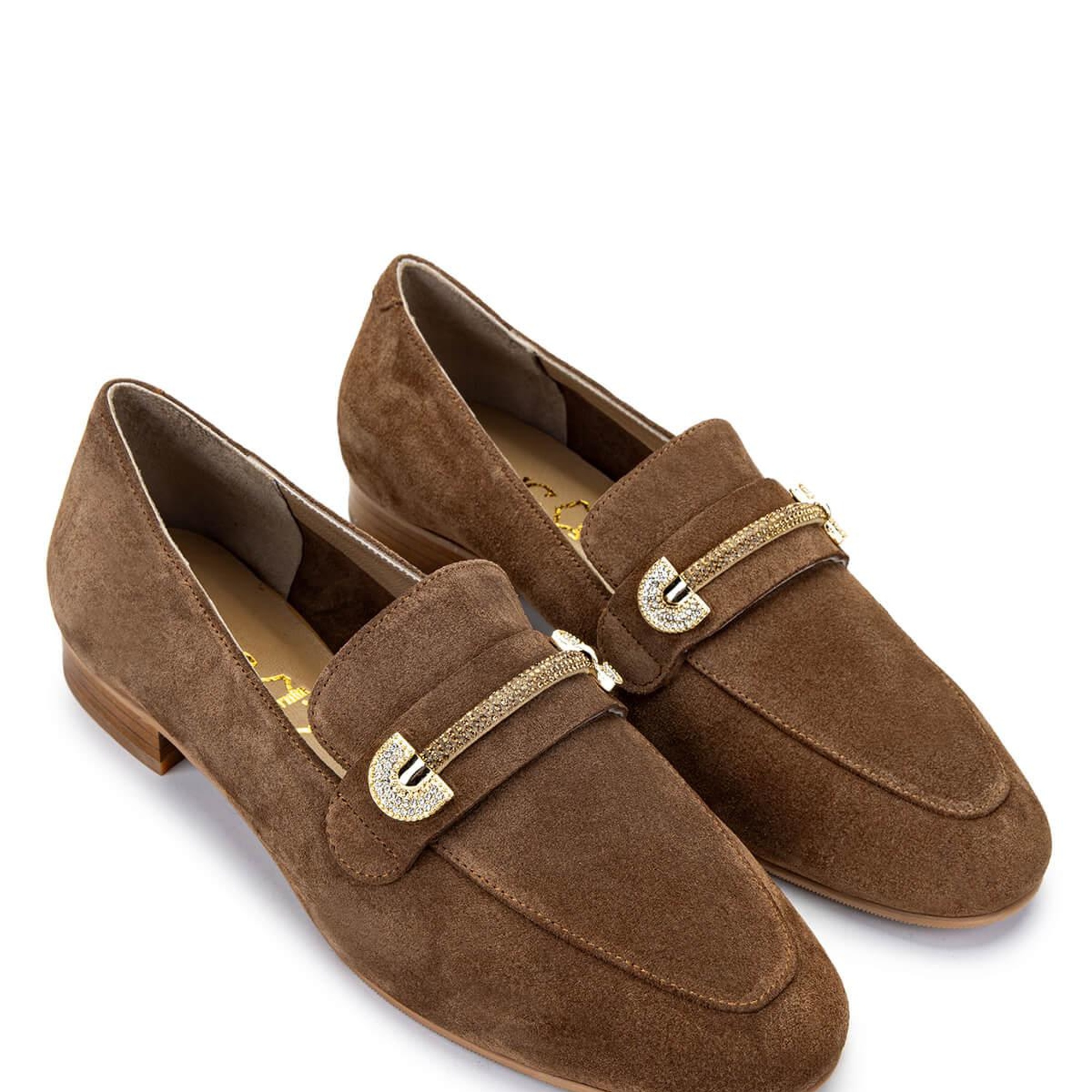 Tamer Tanca Kadın Hakiki Deri Tütün Süet Loafer Ayakkabı