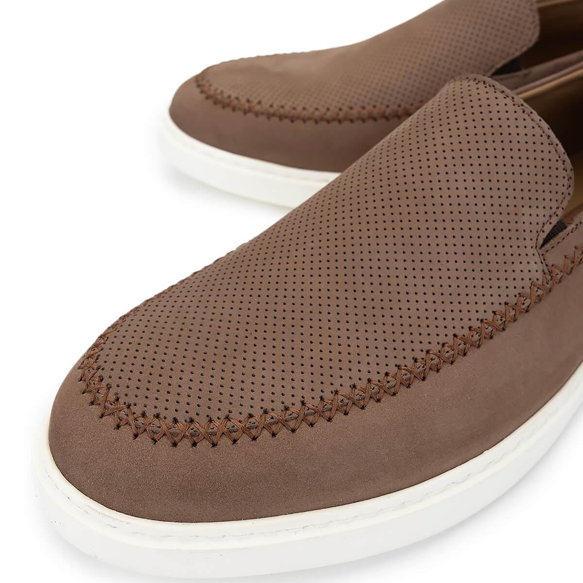 Tamer Tanca Erkek Hakiki Deri Kahverengi Loafer Ayakkabı