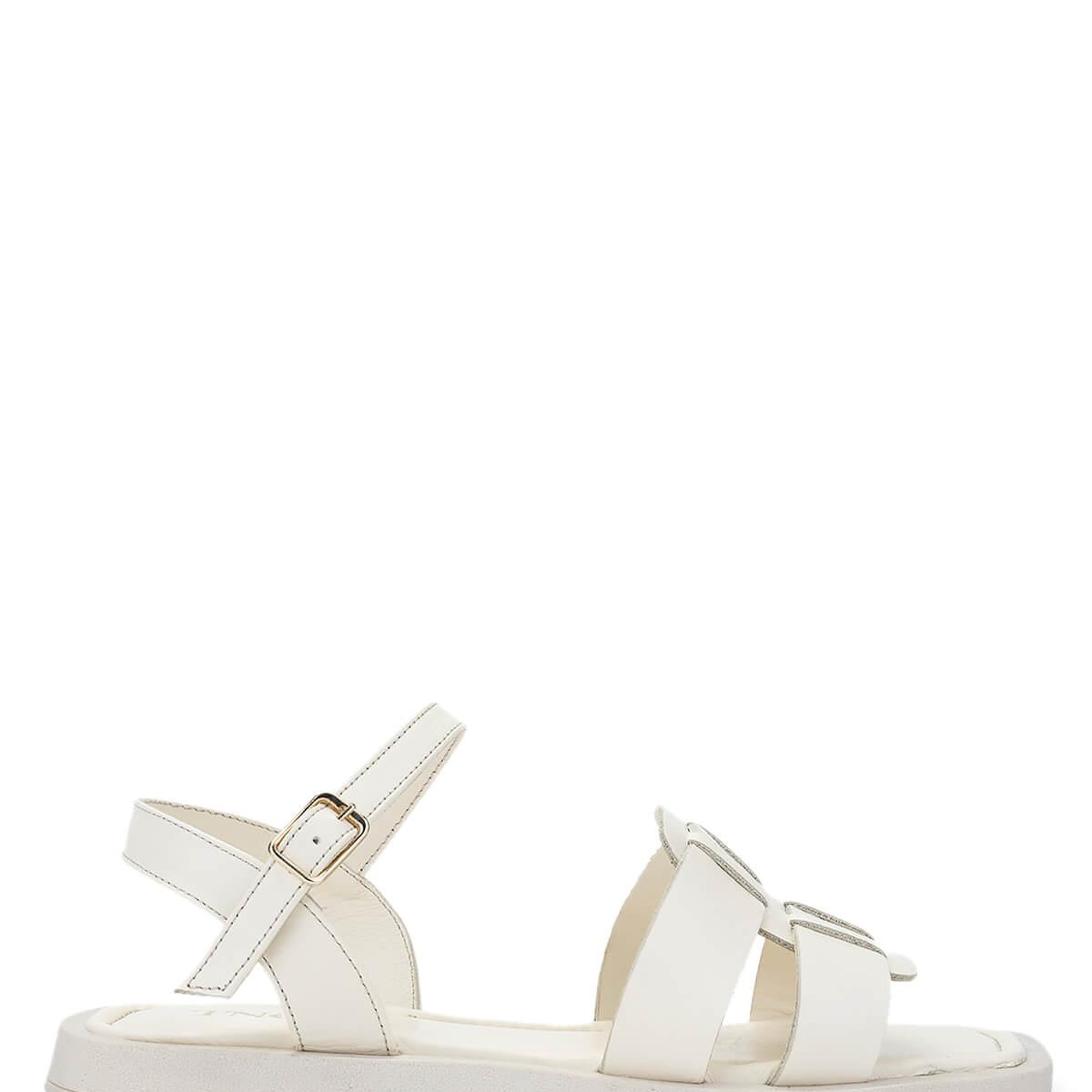 Tamer Tanca Kadın Hakiki Deri Bej Düz Sandalet