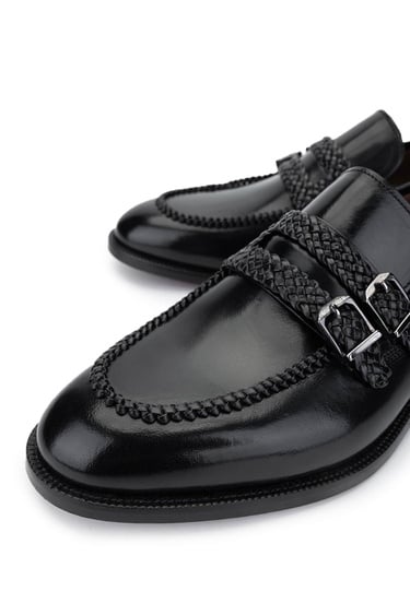  Tamer Tanca Erkek Hakiki Deri Siyah Klasik Ayakkabı