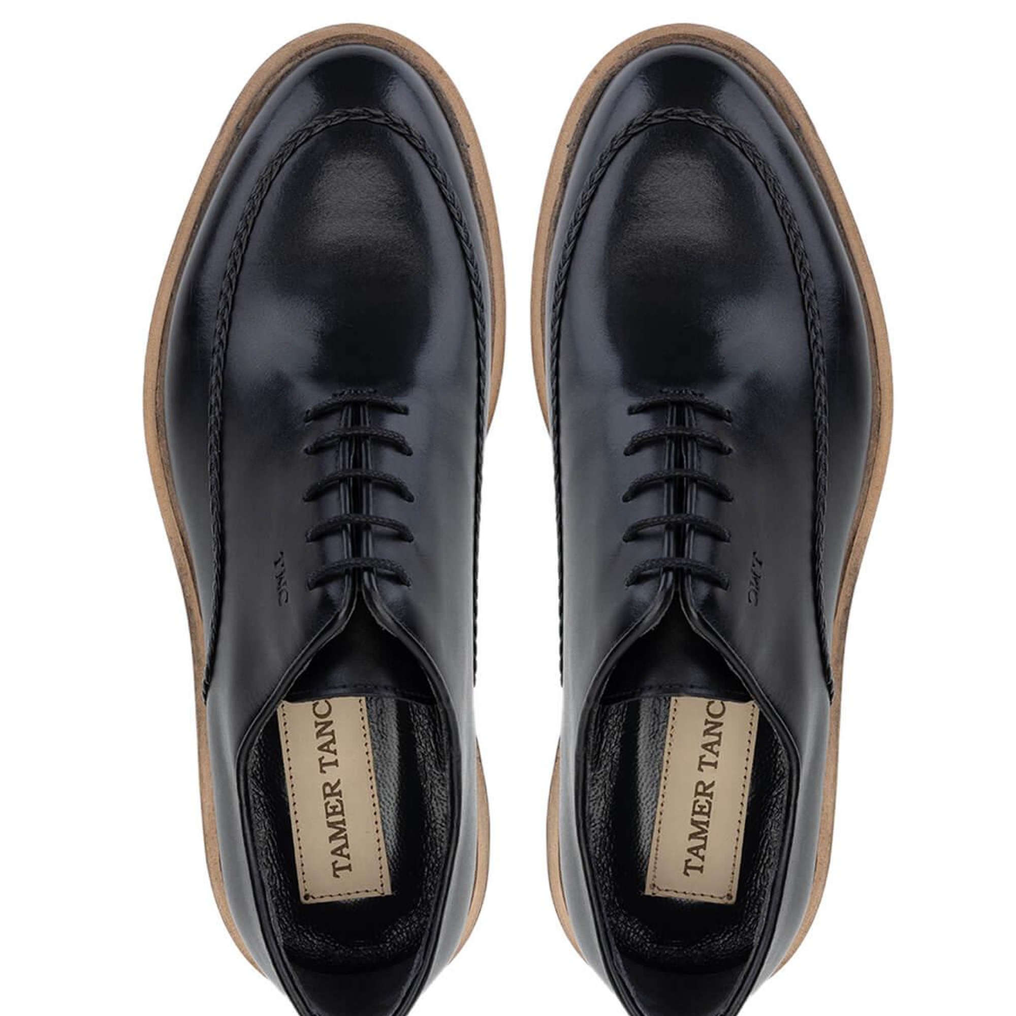 Tamer Tanca Erkek Hakiki Deri Siyah Casual Ayakkabı