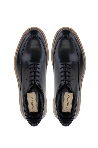  Tamer Tanca Erkek Hakiki Deri Siyah Casual Ayakkabı