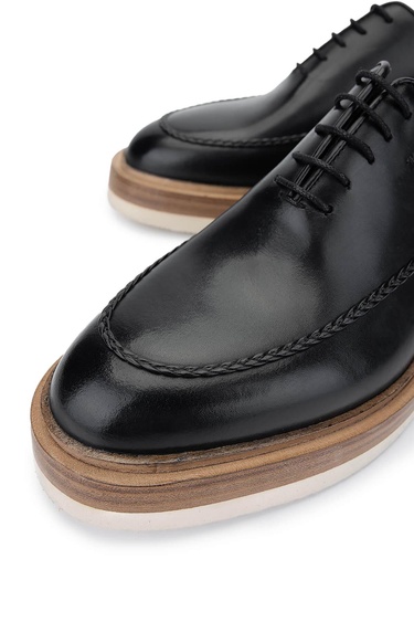  Tamer Tanca Erkek Hakiki Deri Siyah Casual Ayakkabı