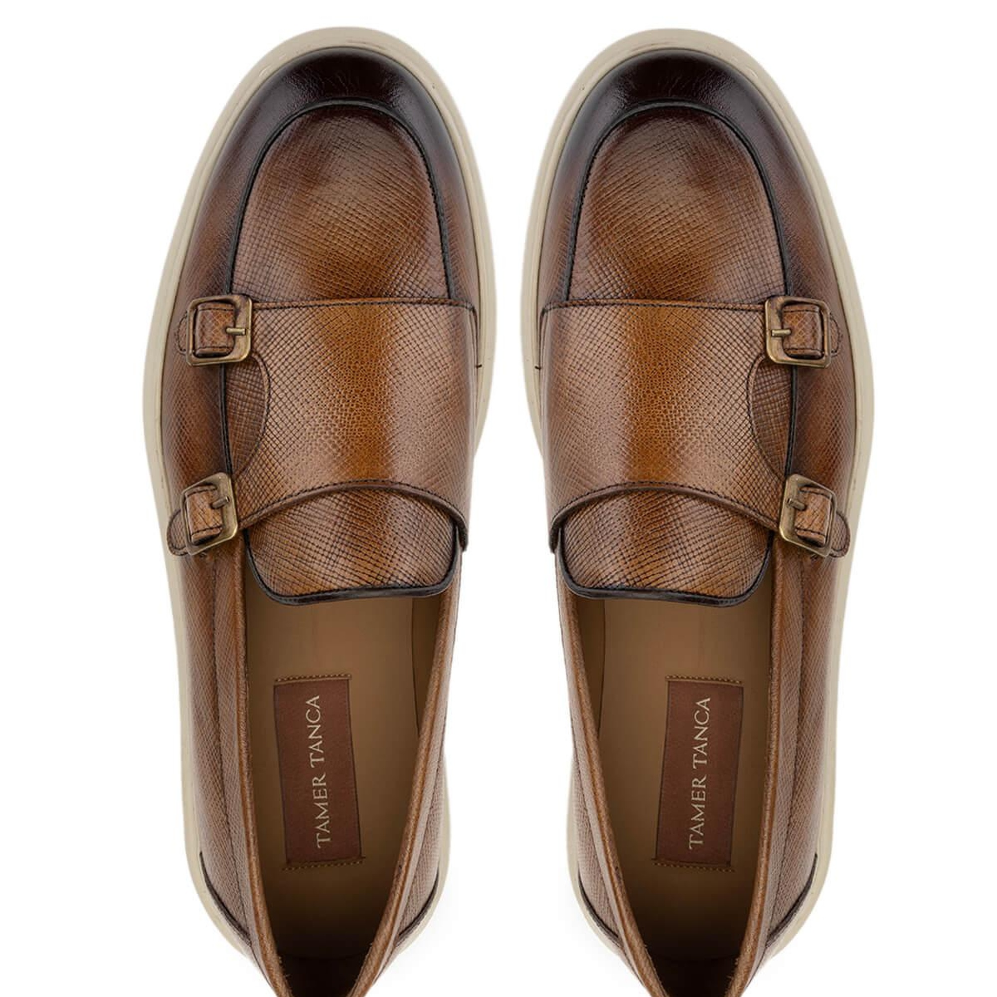 Tamer Tanca Erkek Hakiki Deri Kahverengi Loafer Ayakkabı