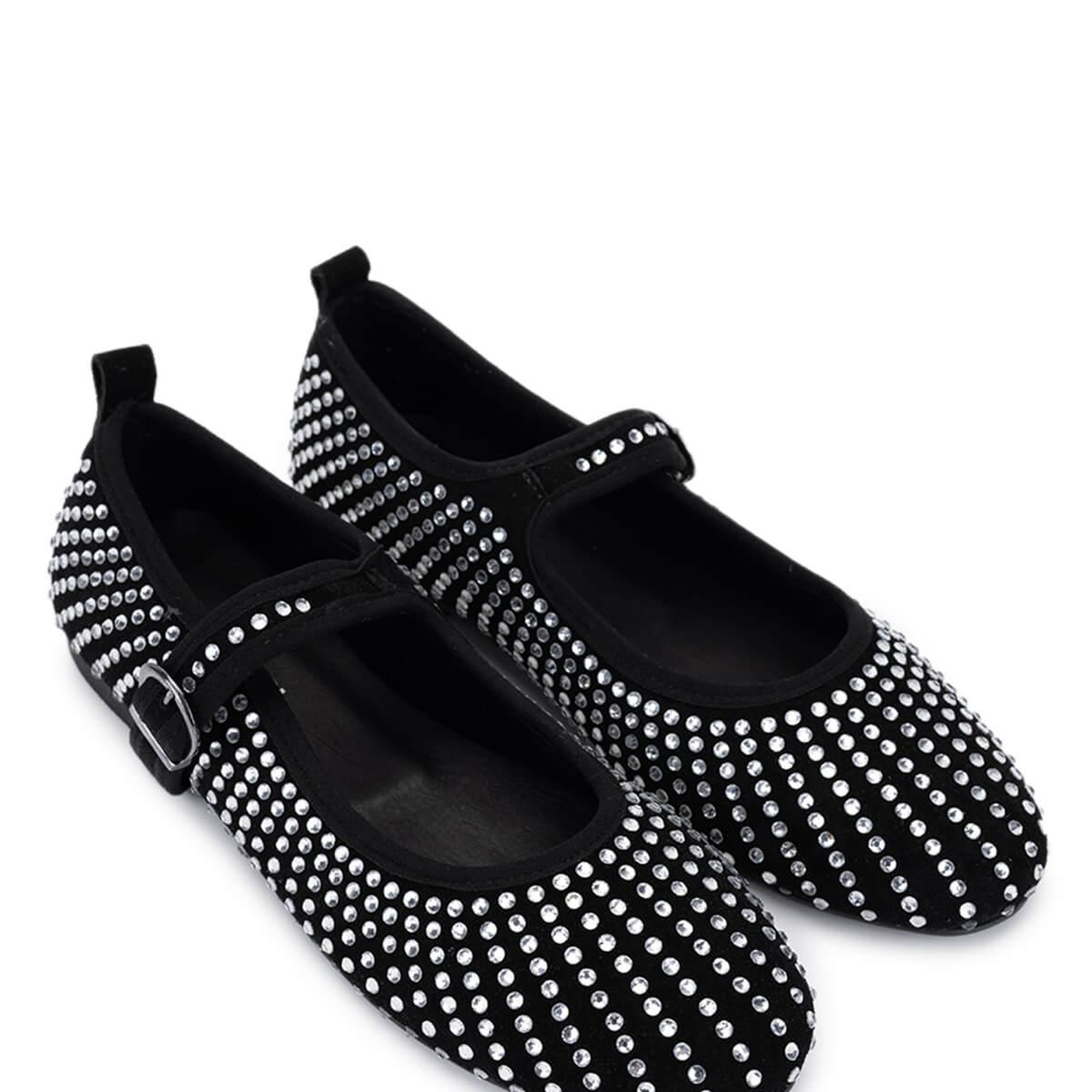 Tamer Tanca Kadın Hakiki Deri Siyah Süet Babet Ayakkabı