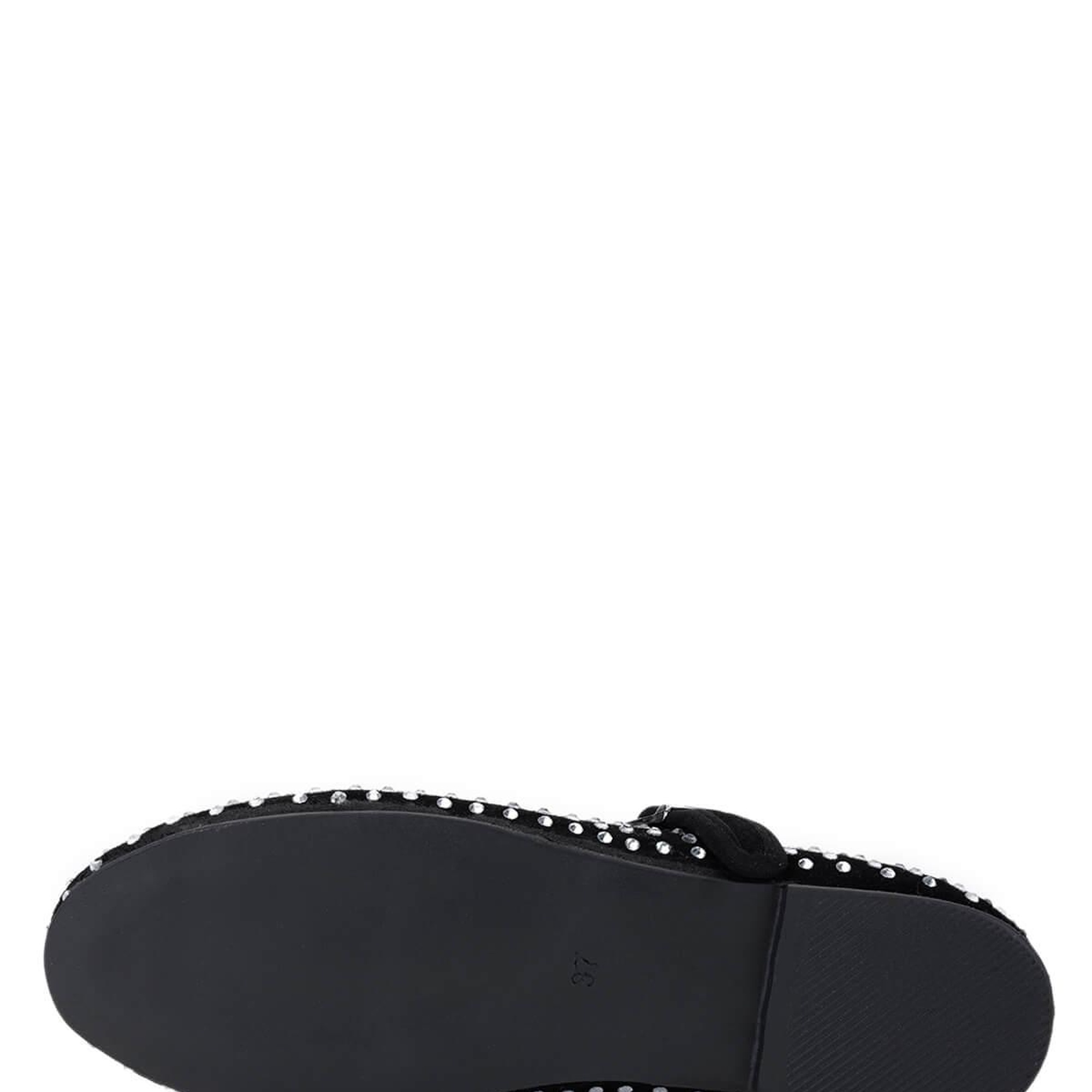 Tamer Tanca Kadın Hakiki Deri Siyah Süet Babet Ayakkabı