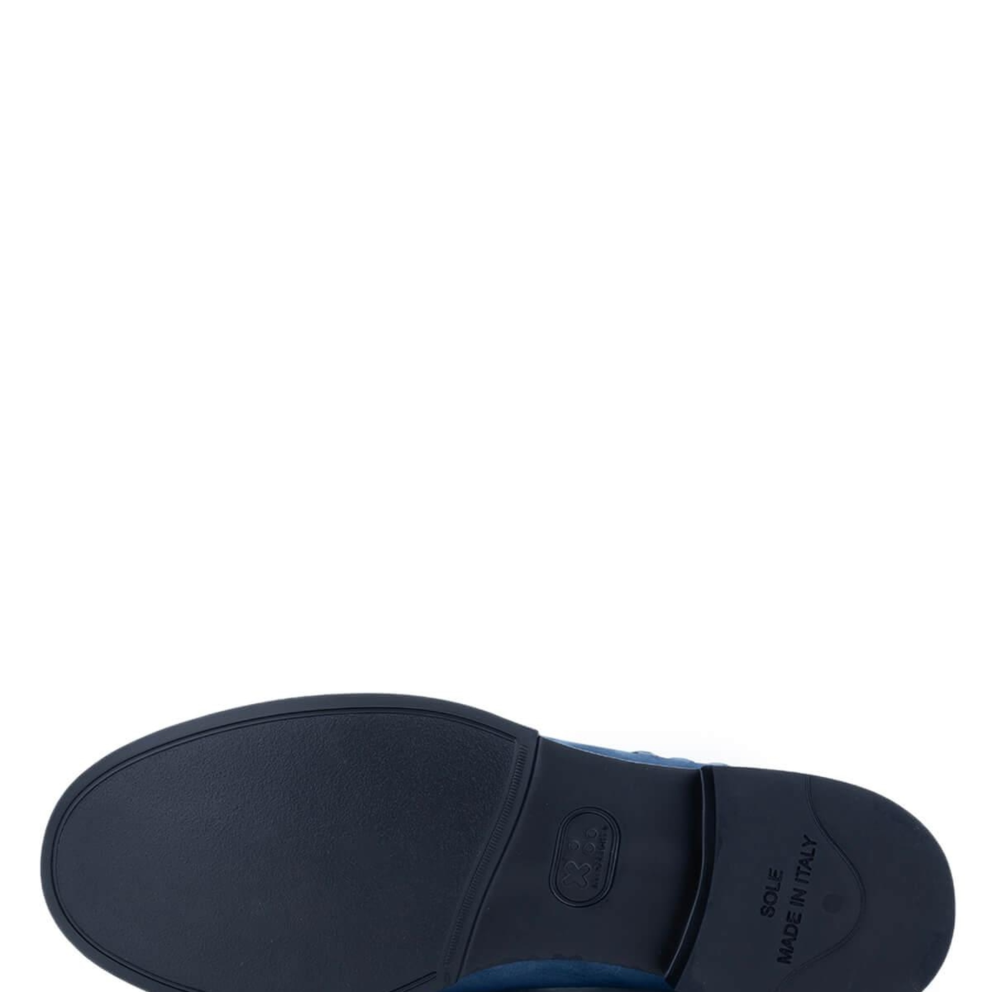 Tamer Tanca Erkek Hakiki Deri Mavi Nubuk Loafer Ayakkabı