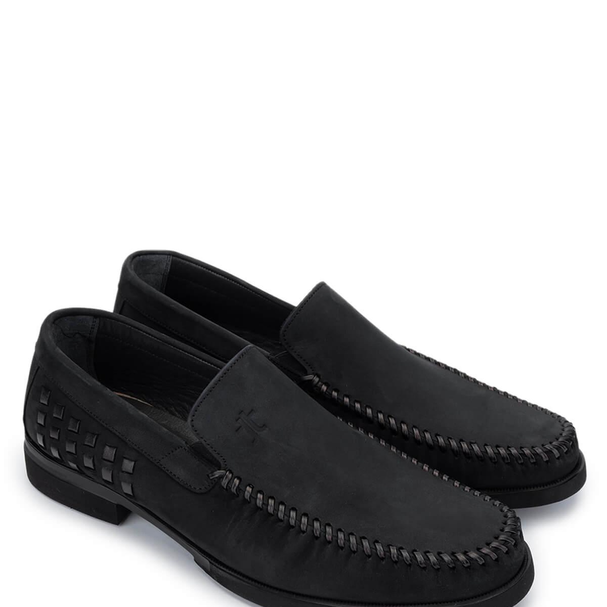 Tamer Tanca Erkek Hakiki Deri Siyah Nubuk Loafer Ayakkabı