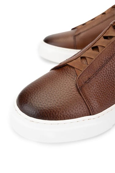 Tamer Tanca Erkek Hakiki Deri Taba Sneakers & Spor Ayakkabı