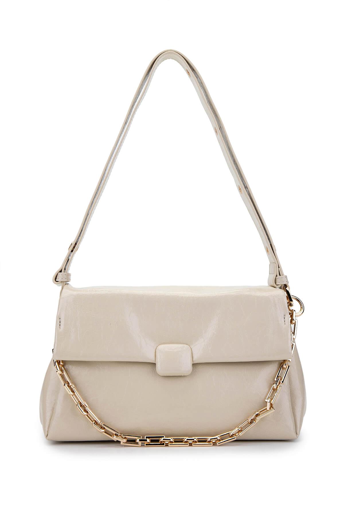  Tamer Tanca Kadın Vegan Bej Omuz Çanta