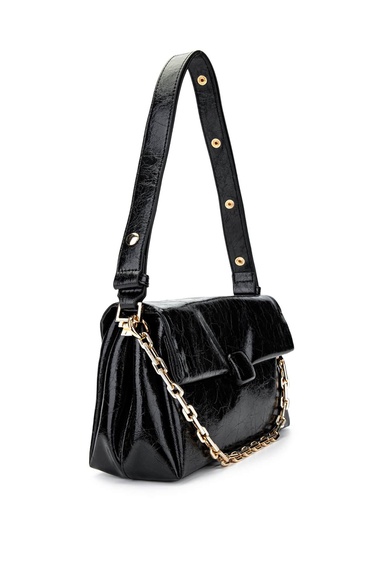  Tamer Tanca Kadın Vegan Siyah Omuz Çanta