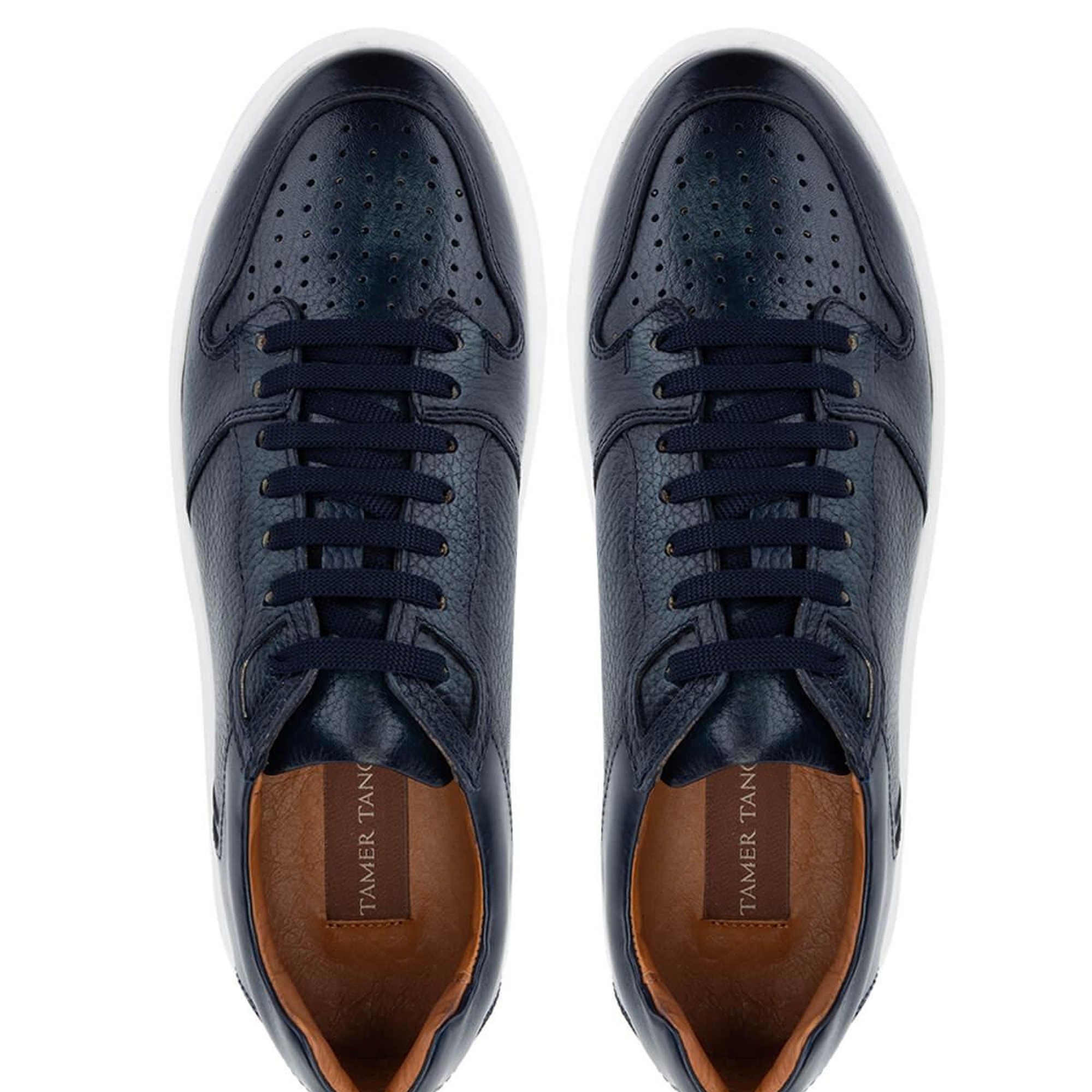Tamer Tanca Erkek Hakiki Deri Lacivert Sneakers & Spor Ayakkabı