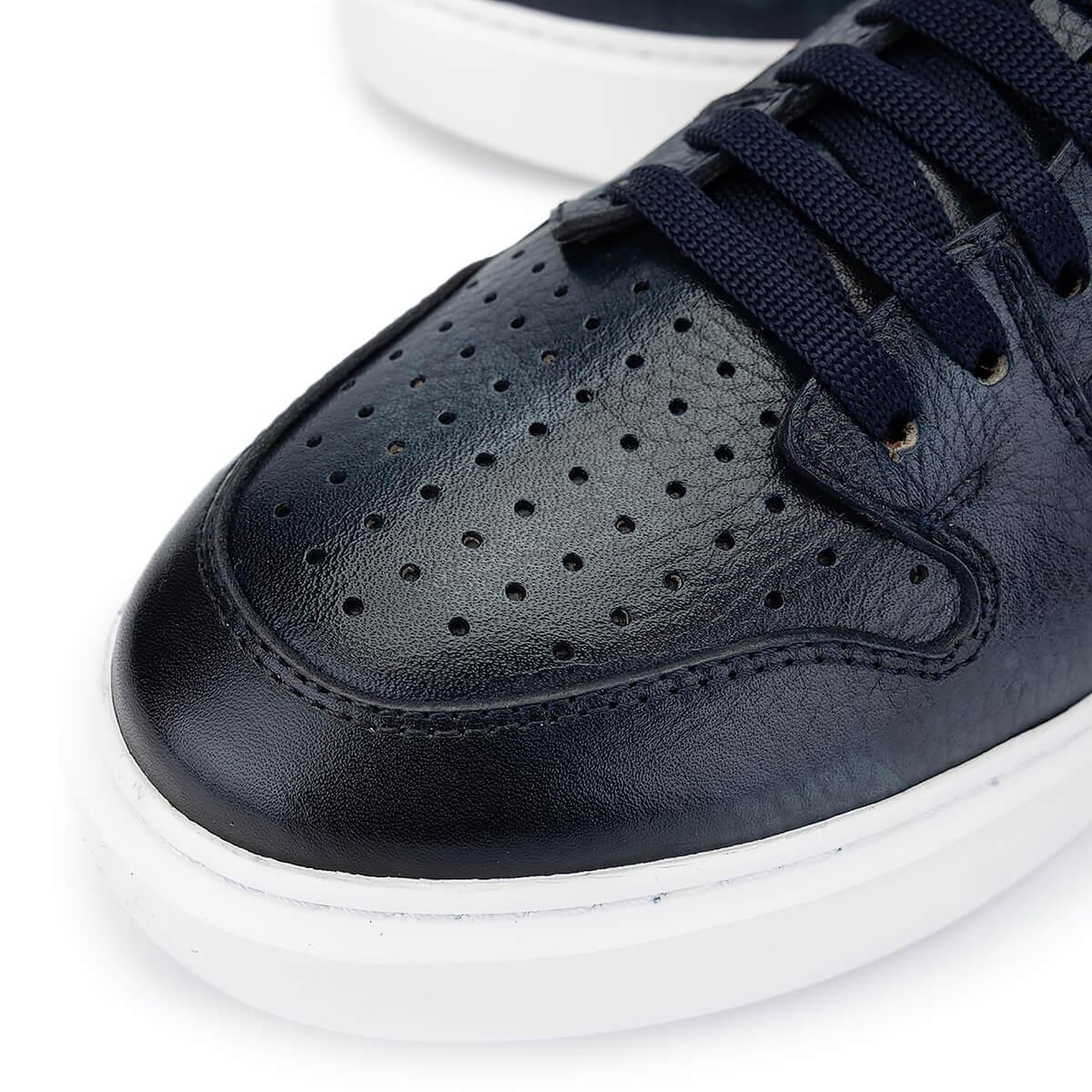 Tamer Tanca Erkek Hakiki Deri Lacivert Sneakers & Spor Ayakkabı