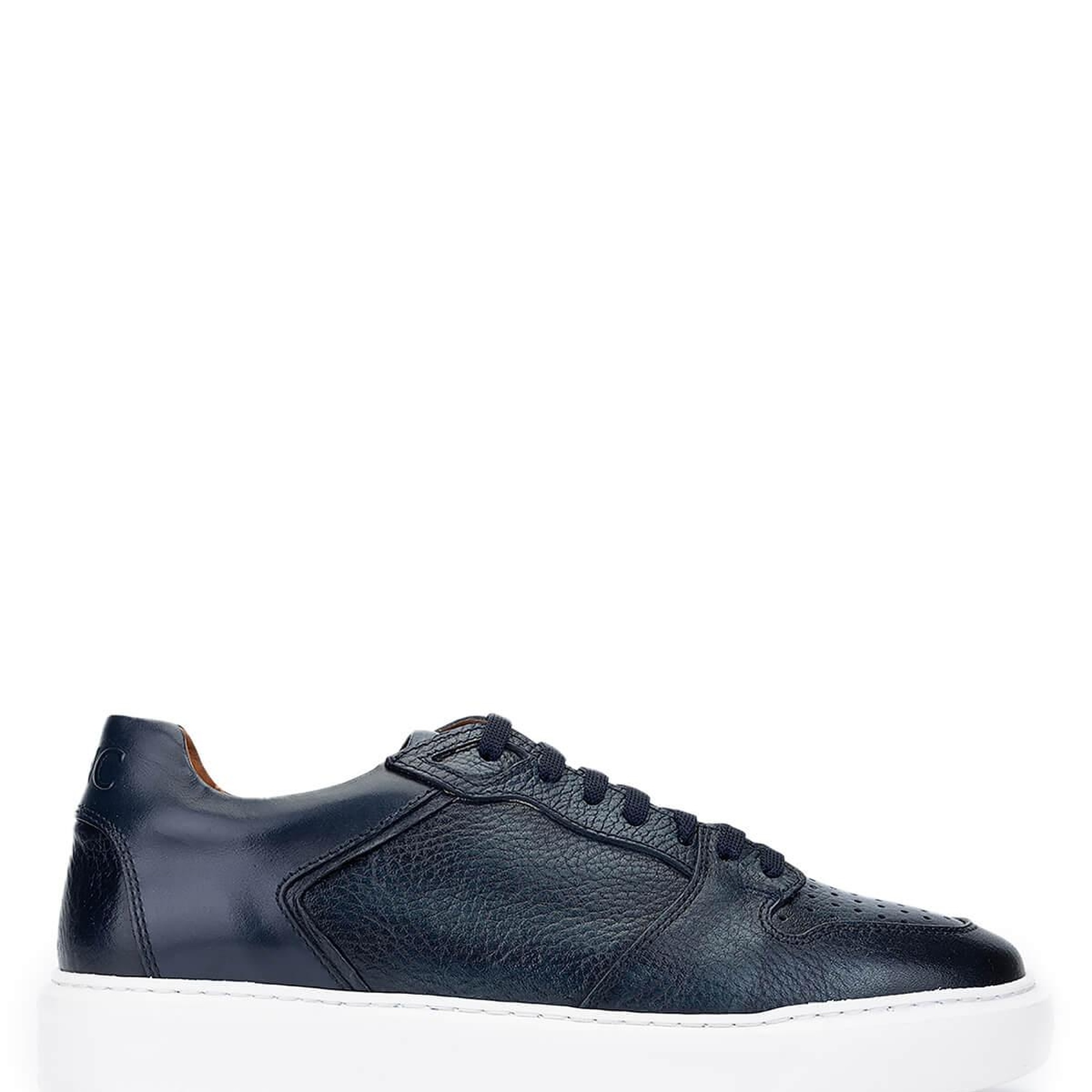 Tamer Tanca Erkek Hakiki Deri Lacivert Sneakers & Spor Ayakkabı