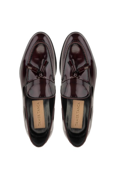  Tamer Tanca Erkek Hakiki Deri Bordo Klasik Ayakkabı