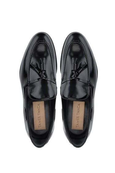  Tamer Tanca Erkek Hakiki Deri Siyah Açma Klasik Ayakkabı