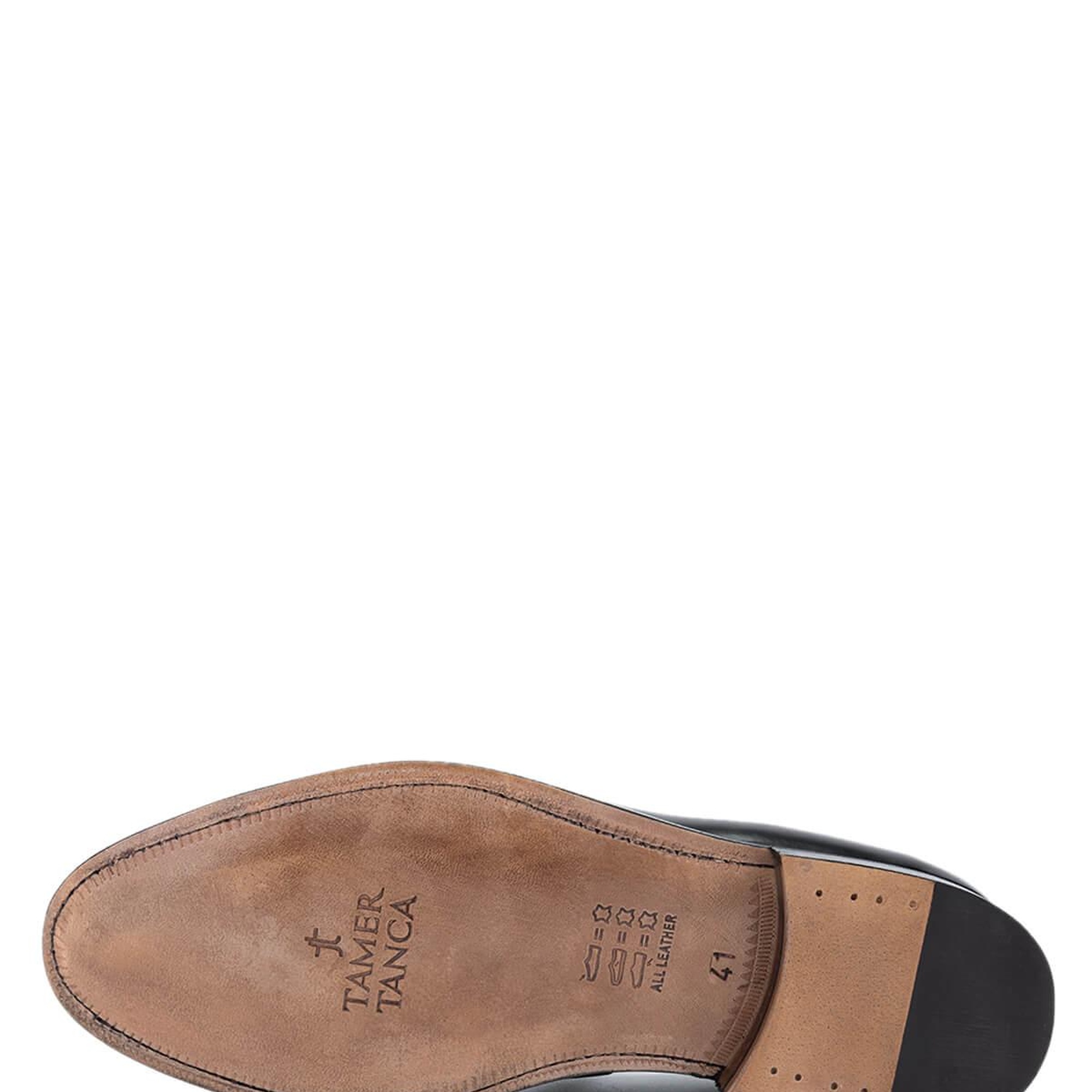 Tamer Tanca Erkek Hakiki Deri Siyah Açma Klasik Ayakkabı